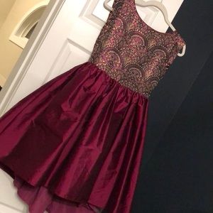 Gorgeous wine skirted dress girls size 16